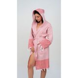 Emillie Hürrem Peştemal Bornoz - L - XL - Kırmızı