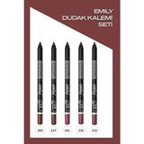 Emily Dudak Kalemi 5'li Set No: 203-217-201-226-222 - Mavi