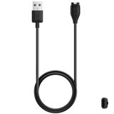 Emilydeals Garmin Vivoactive 5/Vivoactive 4/Vivoactive 4s/Vivoactive 3 için şarj cihazı, yedek USB şarj kablosu, siyah şarj portlu yedek USB şarj kablosu, Garmin saat için toz fişi koruyucusu (2 paket)