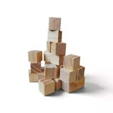 Emin Naturel Ahşap Küp Bloklar 1.5 X 1.5 X 1.5 Cm - 25 Adet Eğitici Matematik Birim Küpü