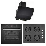 Eminçelik Dijital Siyah Cam 6 Prg Turbo Fanlı Ankastre Set