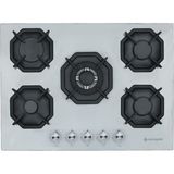 Eminçelik Ec-Ah 2250 Bw Wg70 Sng 70 cm Beyaz Ankastre Gazlı Ocak Woklu 5 Gözlü Cam Yüzey ile Enerji Tasarruflu Kullanım