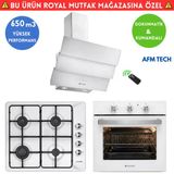 Eminçelik Faeni Turbo Beyaz Ankastre Set ( Ao 2160 Bp W60 + 31 221 Emaye + Ch 1455 Rc W60 Dijital)