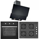 Eminçelik Siyah Cam 6 Prg Turbo Fanlı Ankastre Set
