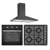 Eminçelik Siyah Emaye Eko 6 Prg Turbo Fanlı Ankastre Set