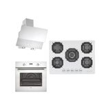 Eminçelik Ultra Lüx Beyaz Ankastre Set (Ao 2163 W60 Fırın A Enerji Sınıfı, 5 Gözlü Ah 2250 Sd Bw WG70 Ocak, Ch 1454 Rc W60 Davlumbaz)
