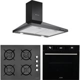Eminçelik ve Afm Tech Marka / Burgo Siyah Turbolu Ankastre Set (FM7700 + 12225 +1420 B60 Piramit)