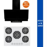 Eminçelik ve Afm Tech Marka Fethy A-18 5 Gözlü 2'li Siyah-Beyaz Ankastre Set (22 386 Wok +FM3250)