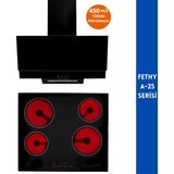 Eminçelik ve Afm Tech Marka/ Fethy A-25 Vitro. Elektrikli Siyah Ankastre Set ( Vc 640 + FM3250 )