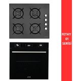Eminçelik ve Afm Tech Markalı /fethy-01 Turbolu Dijital 2'li Siyah Ankastre Set ( 12 225 + FM7700)