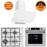 Eminçelik Ve Afm Tech Markalı / İnoxbu Turbolu Dijital Beyaz Ankastre Set (31 220 +Fm7701+Fm3301)