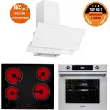 Eminçelik ve Afm Tech Markalı/ Loft Elektrikli Vitro. Dijital Ankastre Set (VC640 +FM7701+ FM3301) - Siyah