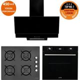 Eminçelik ve Afm Tech Markalı /magican Dijital Turbolu Ankastre Set (12 225 + FM7700 + FM3250) - Siyah