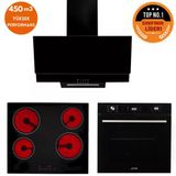 Eminçelik ve Afm Tech Markalı/ One's Elektrikli Vitro. Dijital Ankastre Set (VC640 +FM7700+FM3250)