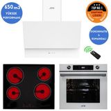 Eminçelik Ve Afm Tech Markalı/ Seher Elektrikli Vitro. Dijital Ankastre Set (Vc640+Fm7701+ Fm3401)