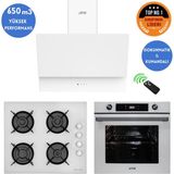 Eminçelik Ve Afm Tech Markalı / Seo Dijital Turbolu Beyaz Ankastre Set (12 226 + Fm7701 + Fm3401)