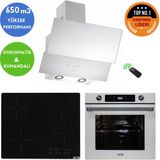 Eminçelik ve Afm Tech Markalı / Viu Elektrikli Dijital Ankastre Set (FM7701+V6-04 + Ch 1454 Pb W60)
