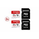 EMiNSDON 32GB 2'li Paket Hafıza Kartı Mini Kamera Ev Araç Güvelik Kamerası Uyumlu Telefon Micro SD Class10