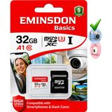 EMiNSDON 32GB Hafıza Kartı Mini Kamera Ev Araç Güvenlik Kamerası Uyumlu Telefon Micro SD Class10