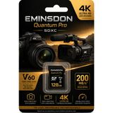 EMiNSDON QuantumPRO 128GB 4K 8K Hafıza Kartı Sadece Fotoğraf Makinesi Video Kamerasıyla Uyumlu 200MBs