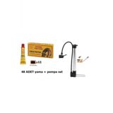 Emir Bisikletde Golden 160 Psi Alm Pompa + 48li Yama + Top Şişirme Iğnesi + Sibop Dönüştürüc-Seti