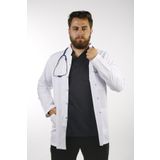 EMIR Erkek Beyaz Uzun Kollu 80 Cm Hakim Yaka Alpaka Öğretmen Doktor Eczacı Hemşire Önlüğü
