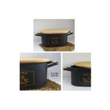 EMIR Kesme Tahtalı Ekmeklik Siyah-gold Baskı