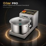Emir Profesyonel Soğan Doğrama Makinesi | Emniyet Sensörlü Kapak | Kontrollü Parçalama Sistemi 7 Litre - İnox