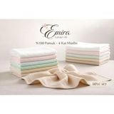 Emira Tasarım 10 Adet 4 Katlı Karışık Renk Müslin Bebek Ağız Bezi ve Ter Mendili Seti - 20x20 cm %100 Pamuklu Yumuşak Doku - Çok Renkli