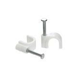 EMİRHANNALBUR Kroşe Çelik Beton Çivili Kablo Tutucu Kablo Kroşesi No:2 100 Adet 5x6 mm
