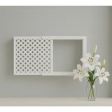 Emizey Trend Giyim Dekoratif Duvara Asılabilir Sigorta ve Modem-Wifi Saklama Kutusu 25X35 cm Derinlik 11 cm - Beyaz