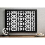 Emizey Trend Giyim Dekoratif Duvara Asılabilir Sigorta ve Modem-Wifi Saklama Kutusu 30X40 cm Derinlik 11 - Siyah