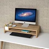 Emkawood Sally Laptop Standı Monitör Yükseltici - Meşe - Y: 15 cm D: 30 cm G: 54 cm
