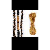 EMKSHOP 5 ADET 1 METRE (5 * 1 = 5 METRE) ÖRGÜ SAÇ İPİ SAÇ BAĞI METALİK SAÇ İPİ