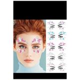 EMKSHOP YÜZ TAŞI RENKLİ 3D PARLAK GÖZ SÜSLEME YAPIŞKAN FACE STİCKER