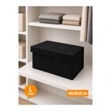 Emma Oliwia Kapaklı Dolap İçi Düzenleyici, Katlanabilir Kıyafet Saklama Kutusu, Raf Düzenleyici Organizer Large 40x20x20cm