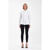 Emmas Clothing Basic Fırfır Detaylı Uzun Kollu Kadın Gömlek - 001-Beyaz - XL