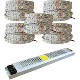 Emn Yüksek Işık 25 Metre 3 Cipli Beyaz Şerit LED ve 33 Amper LED Trafosu Metrede 60 LED