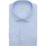 Emnana Açık Mavi Kareli Slim Fit Gömlek - 39