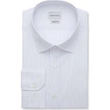 Emnana Lacivert Çizgili Slim Fit Gömlek - 44 - Mavi
