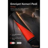 Emniyet Kemeri Kılıfı 2 Adet Deri Carbon Yumuşak Dolgulu Boyun Konfor Emniyet Kemer Pedi - Y1