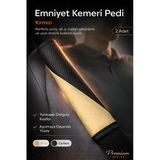 Emniyet Kemeri Kılıfı 2 Adet Deri Carbon Yumuşak Dolgulu Boyun Konfor Emniyet Kemer Pedi - Y6
