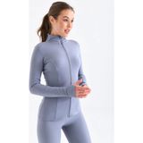 Emny Kadın Sporcu Hırkası UPF 40 Güneş Korumalı Ultra Esnek Poliamit Elastan Outdoor Kullanım - Gri