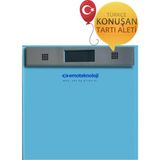 Emo Türkçe Konuşan Dijital Baskül Yüksek Hassasiyetli Cam Plaka ile 180 Kg Kapasite