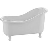 Emofom Banyo Düzenleyici Dekoratif Mini Küvet Diş Fırçalık Sabunluk Lif Kabı Duş Düzenleyici Organizer - Beyaz