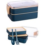 Emofom Fely 900 ml Beslenme Kabı Seti & Saklama Kabı & Lunch Box - Lacivert