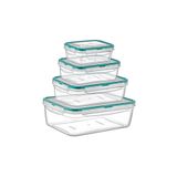 Emofom Fresh Box 4'lü Set 400-800-1400-2500 ml Hava Geçirmez & Sıvı Sızdırmaz Saklama Kabı & Lunch Box