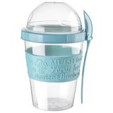 Emofom Take'n Go 600 Ml Kapaklı Ve Kaşıklı Yoğurt Kabı & Beslenme Kabı & Lunch Box