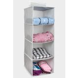 Emofom Tower Dolap İçi Asılabilir 4 Bölmeli Düzenleyici Katlanır Organizer (24 cm x 29 cm x 64 cm)