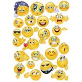 Emoji Sticker Set 15 Parça Telefon, Tablet, Defter, Laptop Sticker